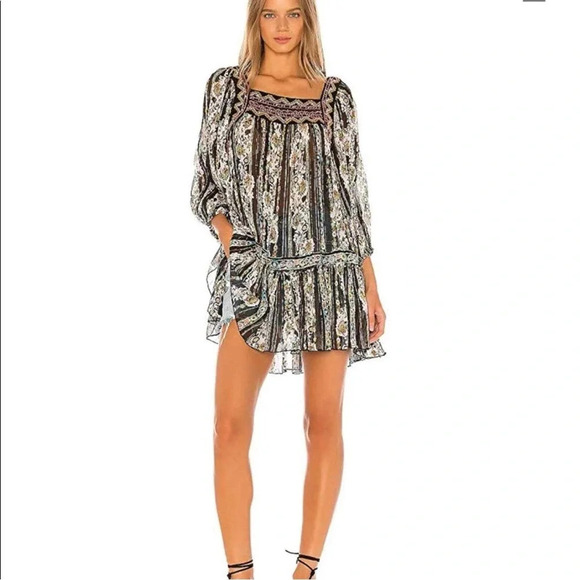 Free People Dance Magic Embroidered Tunic Dress Multicolor 16781 - Picture 2 of 12